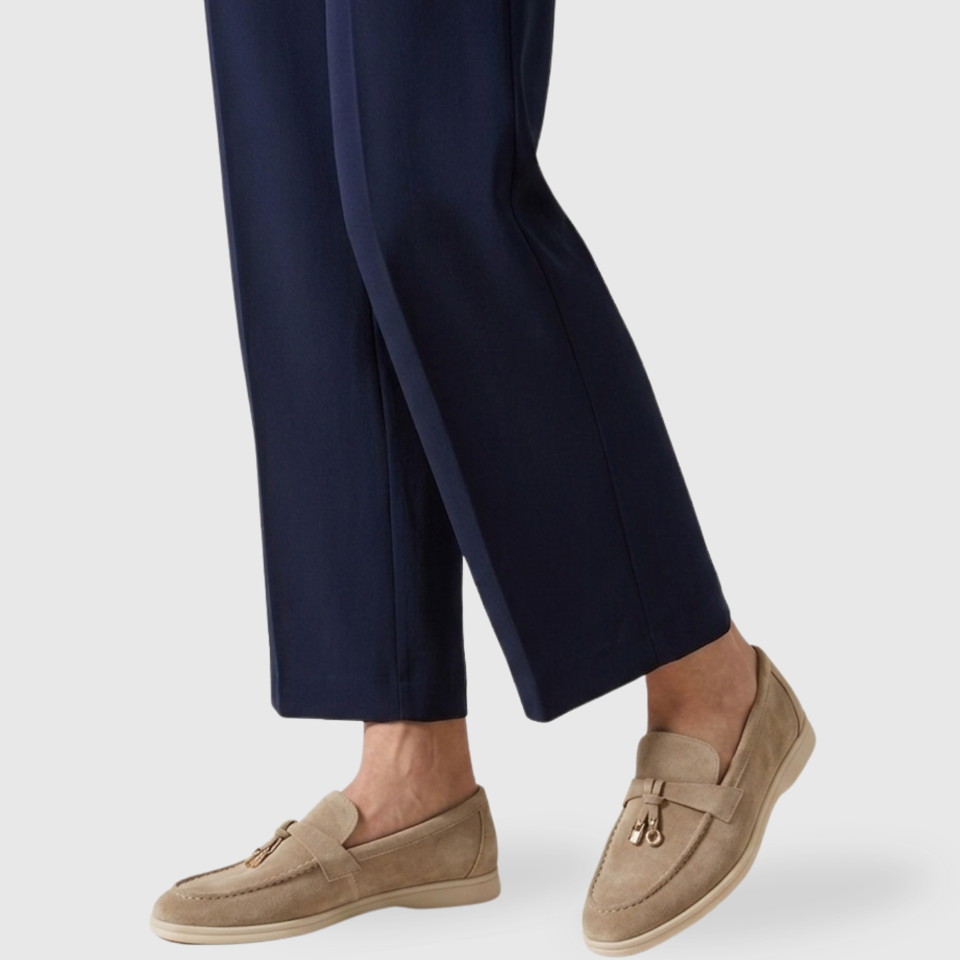 Mocassins femme en suédine à enfiler semelle plate