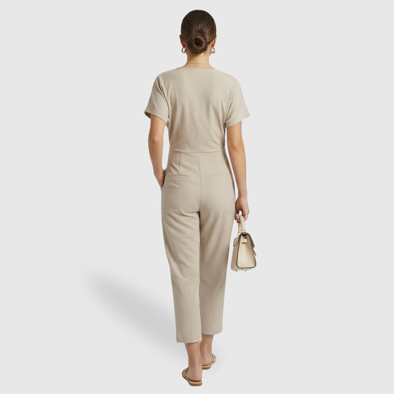 Ensemble femme deux pièces haut et pantalon coupe fluide tenue élégante