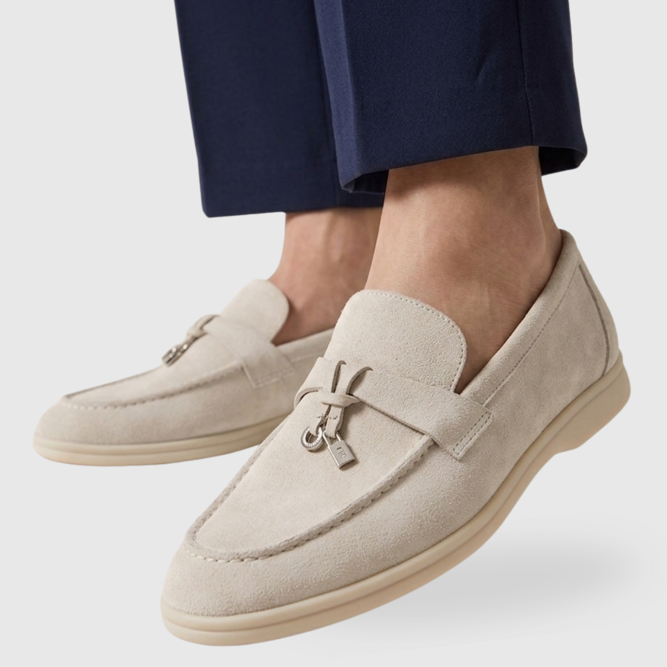 Mocassins femme en suédine à enfiler semelle plate
