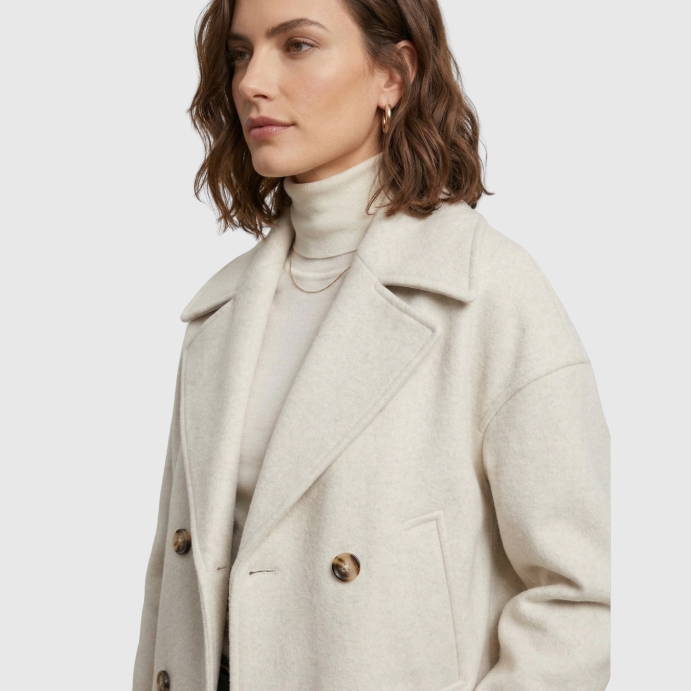 Veste femme courte double boutonnage style blazer col tailleur