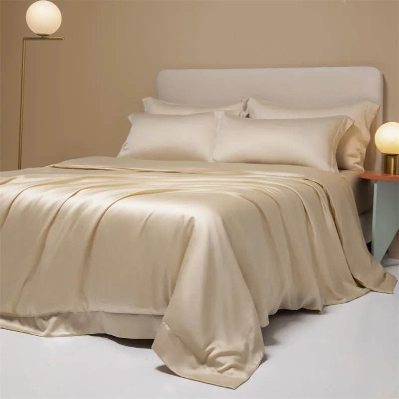 Housse de Couette Rafraîchissante en Fibre de Bambou – Parure de Lit Été (+ 2 Taies)