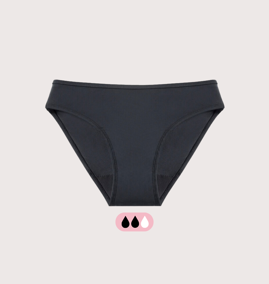 Culotte menstruelle coupe bikini absorbante lavable femme