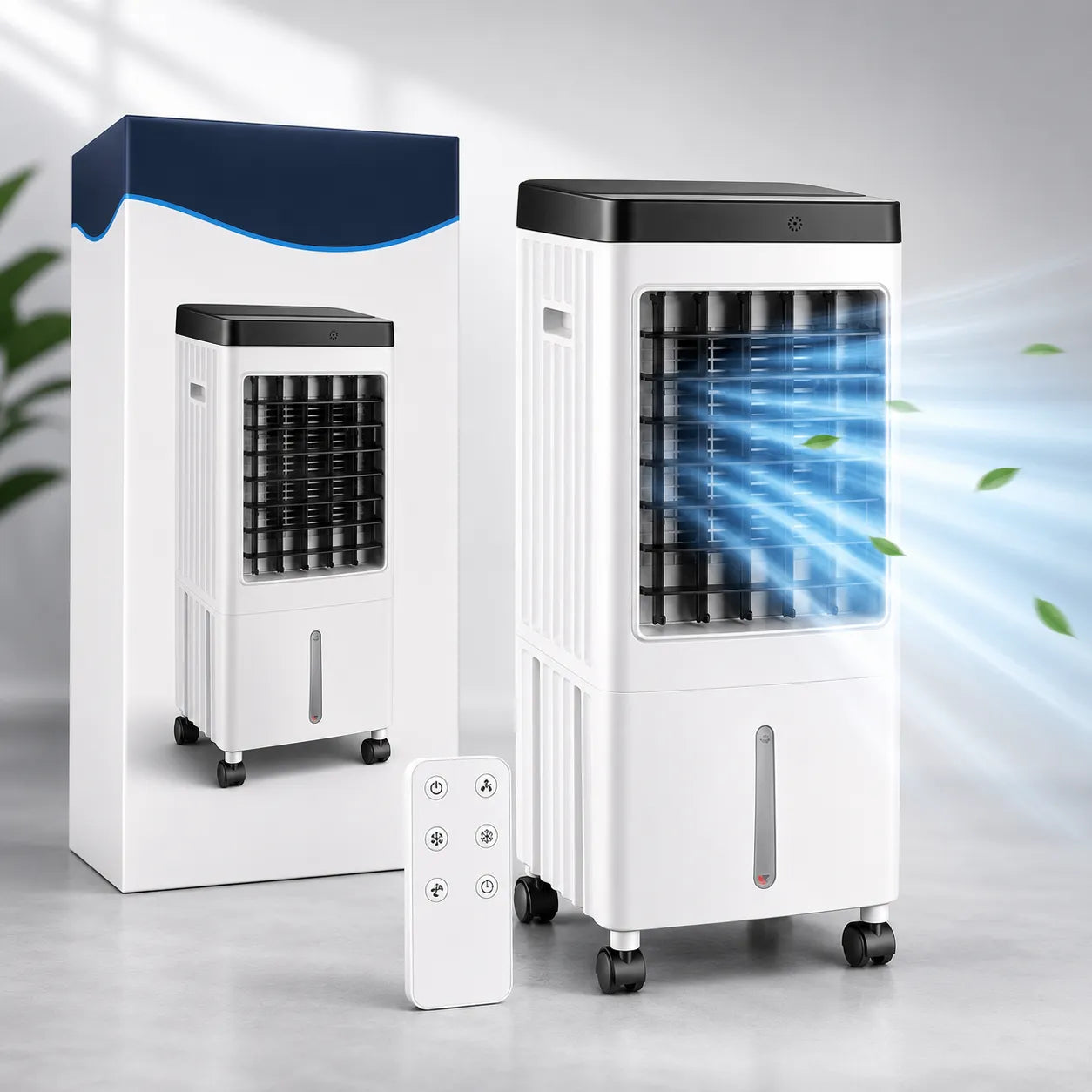 Climatiseur Mobile Sans Évacuation 10 L – Rafraîchisseur d'Air Silencieux avec Télécommande
