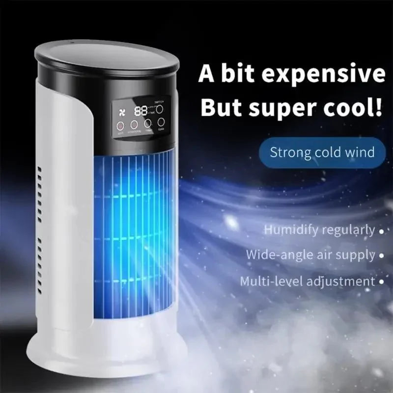 Rafraîchisseur d'Air Évaporatif Portable 6 Vitesses – Ventilateur Silencieux Bureau & Chambre
