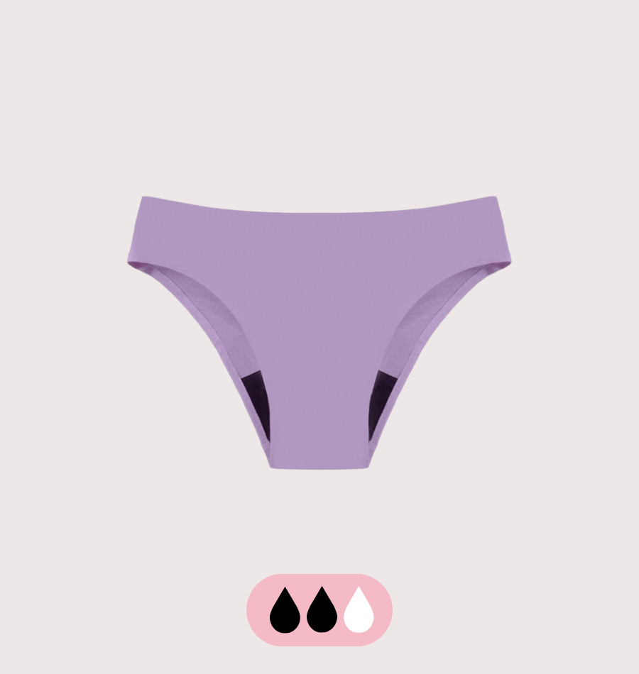 Culotte menstruelle taille haute absorbante lavable femme
