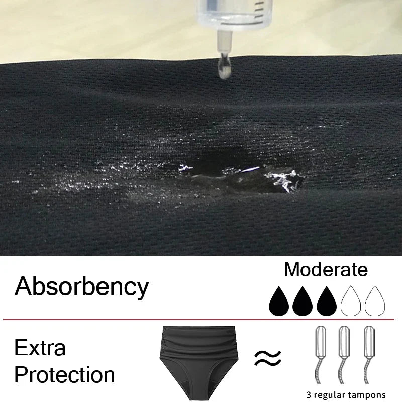 Culotte maillot de bain période taille haute absorbante femme