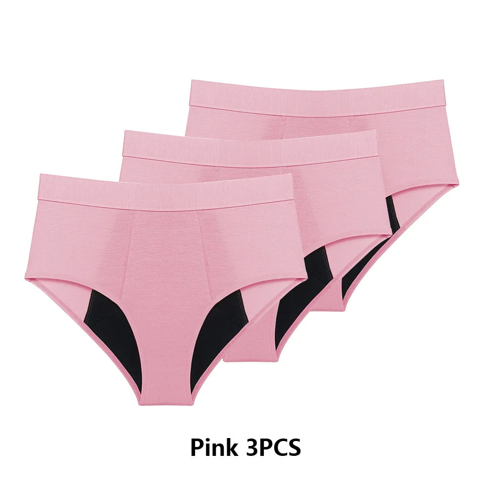 Culottes menstruelles flux abondant lot 3 pièces taille haute