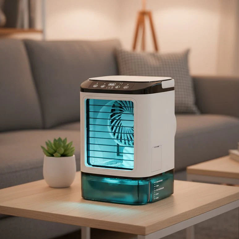 Ventilateur Brumisateur Portable USB – Rafraîchisseur d'Air avec Fonction Spray