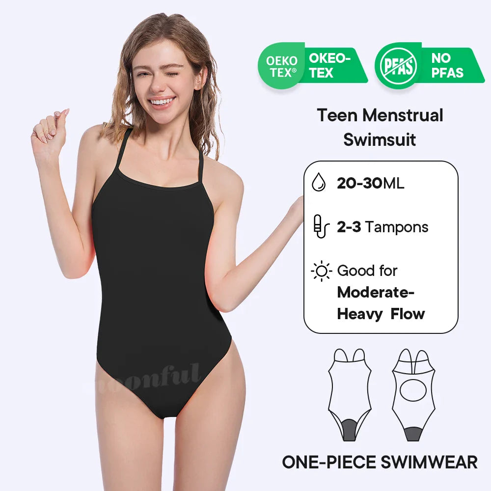 Maillot de bain période femme coton absorbant doux