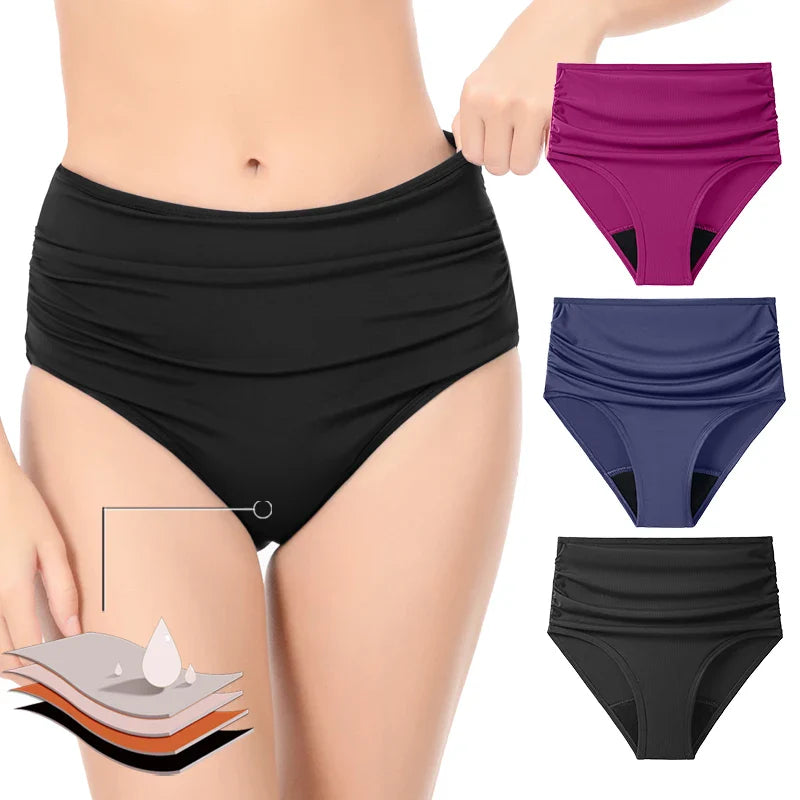 Culotte maillot de bain période taille haute absorbante femme