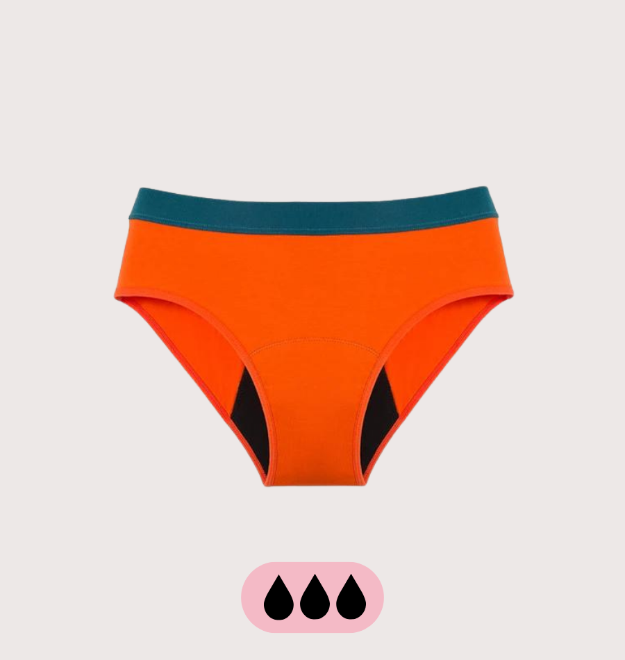 Culotte menstruelle hipster adolescente absorbante lavable