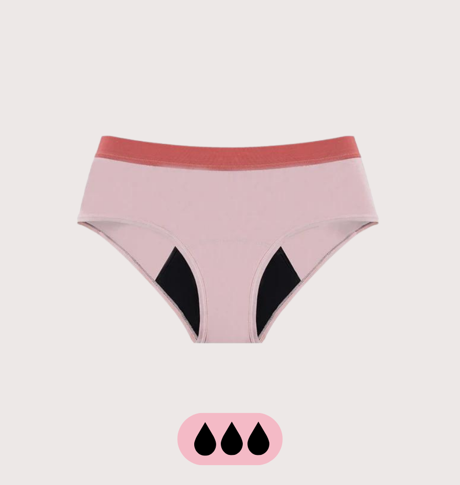 Culotte menstruelle hipster adolescente absorbante lavable