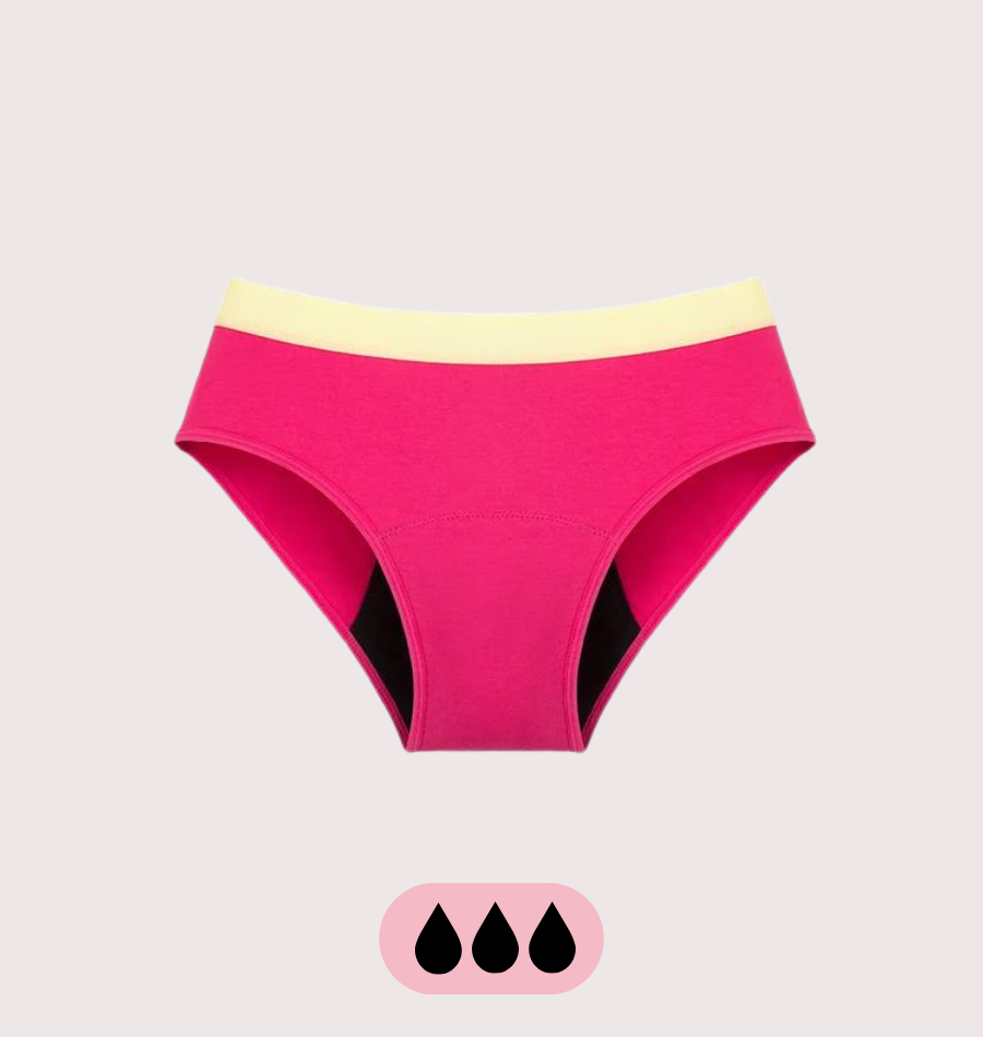 Culotte menstruelle hipster adolescente absorbante lavable