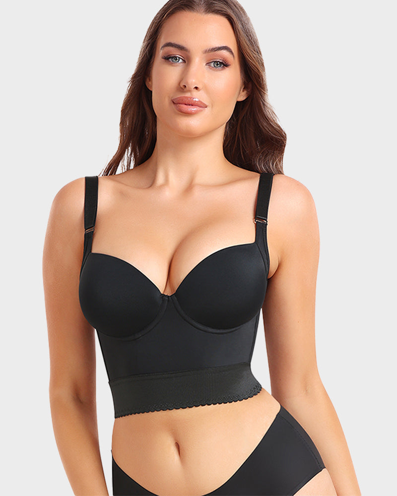 Soutien-gorge longline sculptant armatures push-up femme