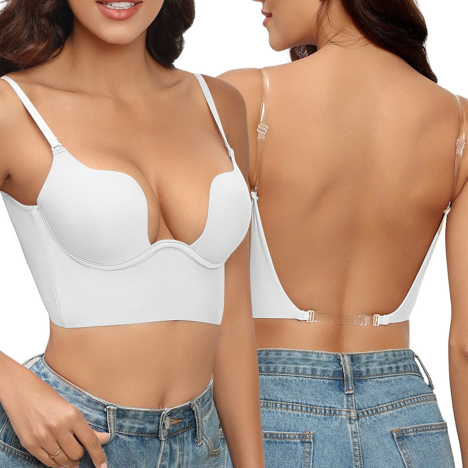 Body sculptant femme dos nu décolleté plongeant maintien