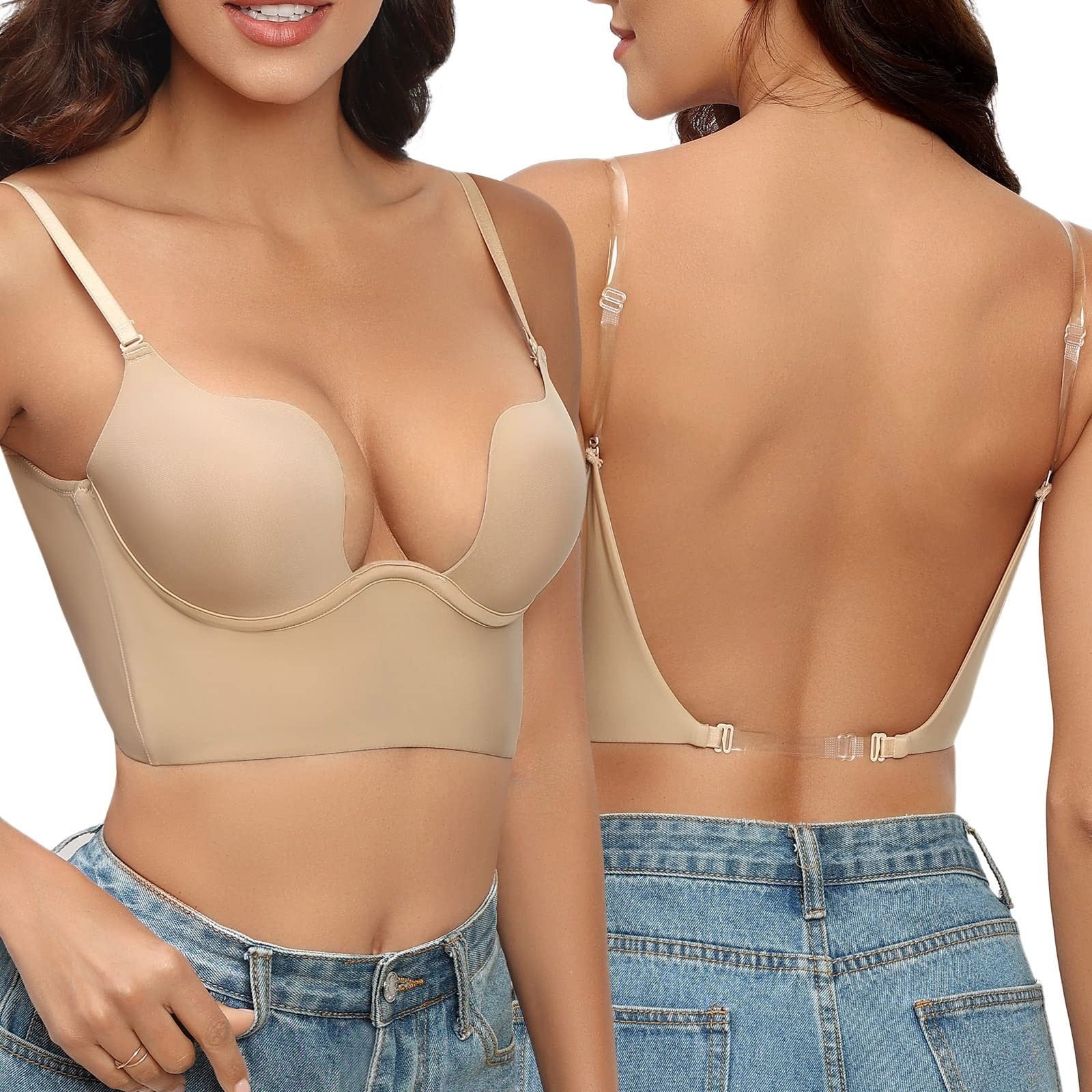Body sculptant femme dos nu décolleté plongeant maintien