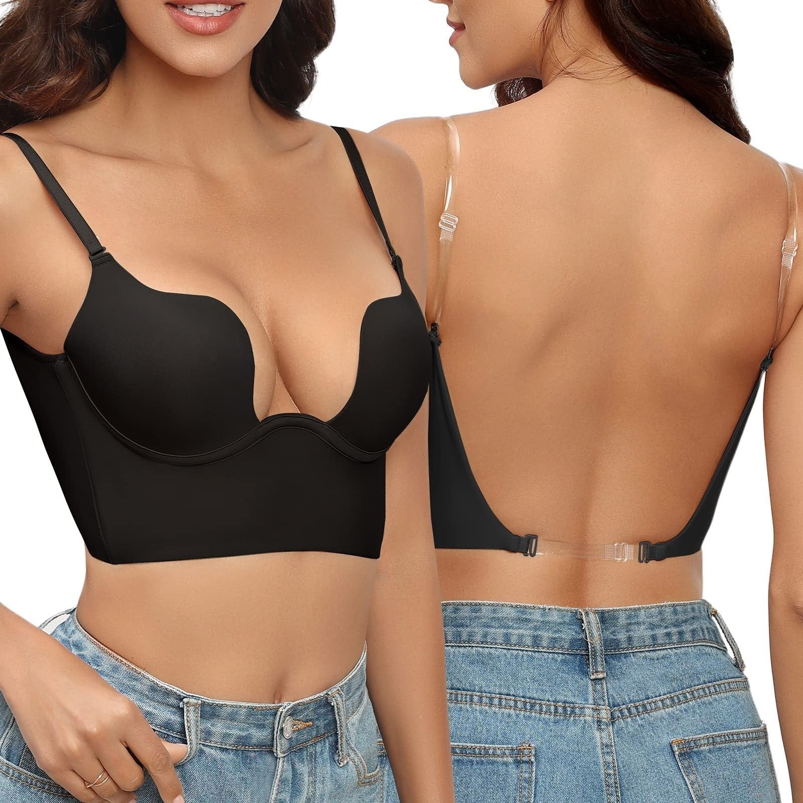 Body sculptant femme dos nu décolleté plongeant maintien
