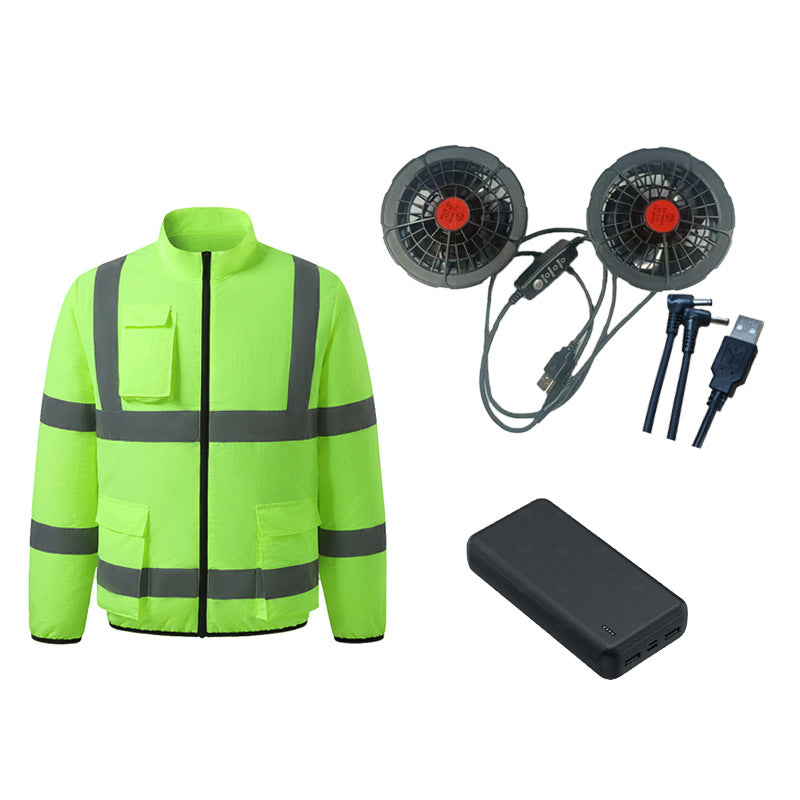 Gilet Rafraîchissant avec Ventilateurs et Bandes Réfléchissantes