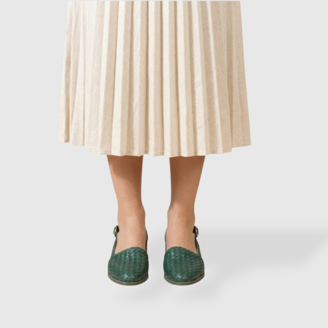Escarpins slingback femme bout pointu tressé bride arrière talon bas