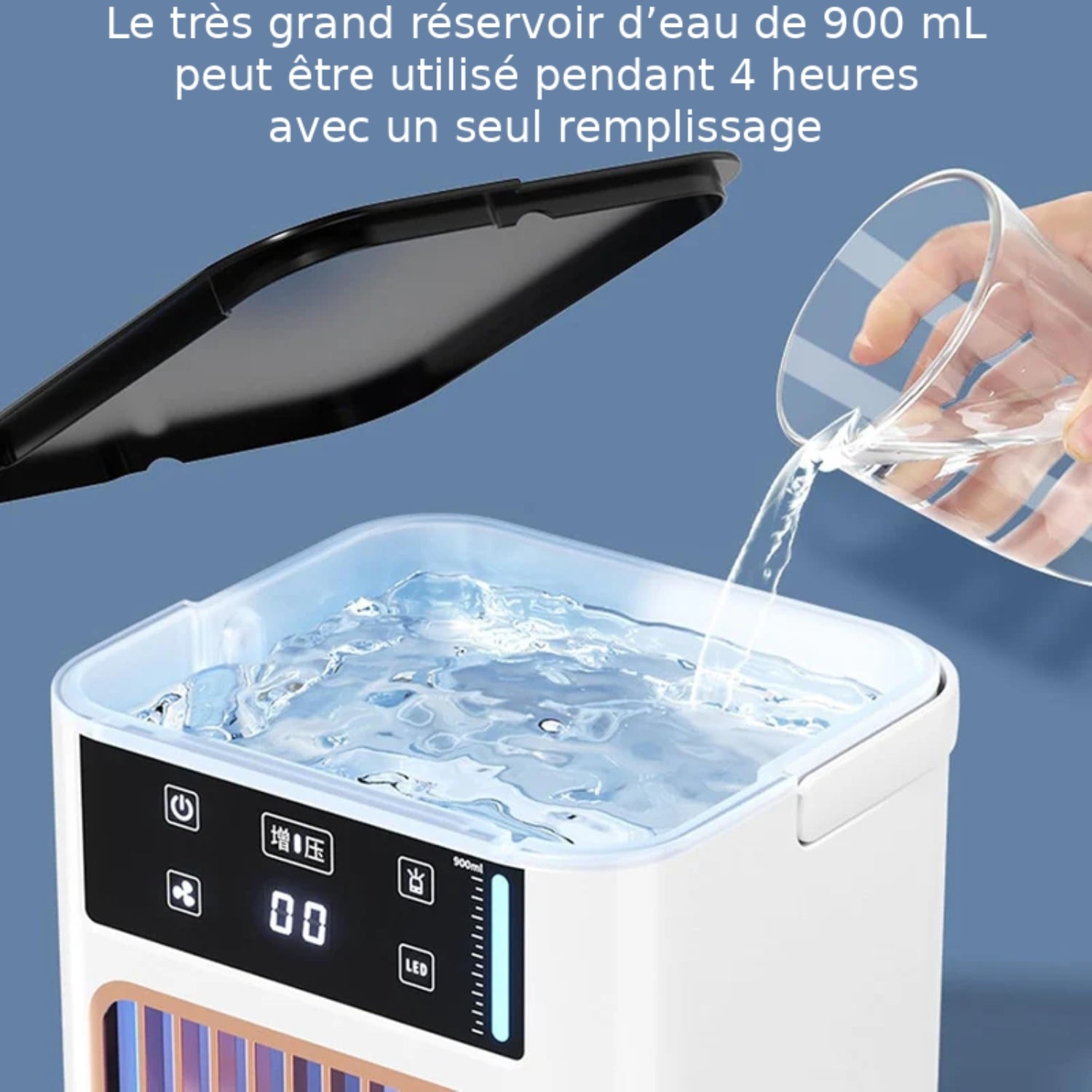 Rafraîchisseur d'Air USB Silencieux avec Brumisation – Ventilateur de Bureau Compact