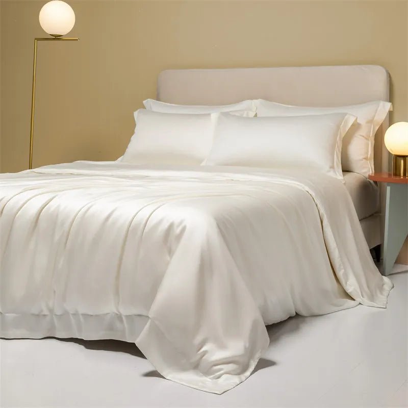 Housse de Couette Rafraîchissante en Fibre de Bambou – Parure de Lit Été (+ 2 Taies)