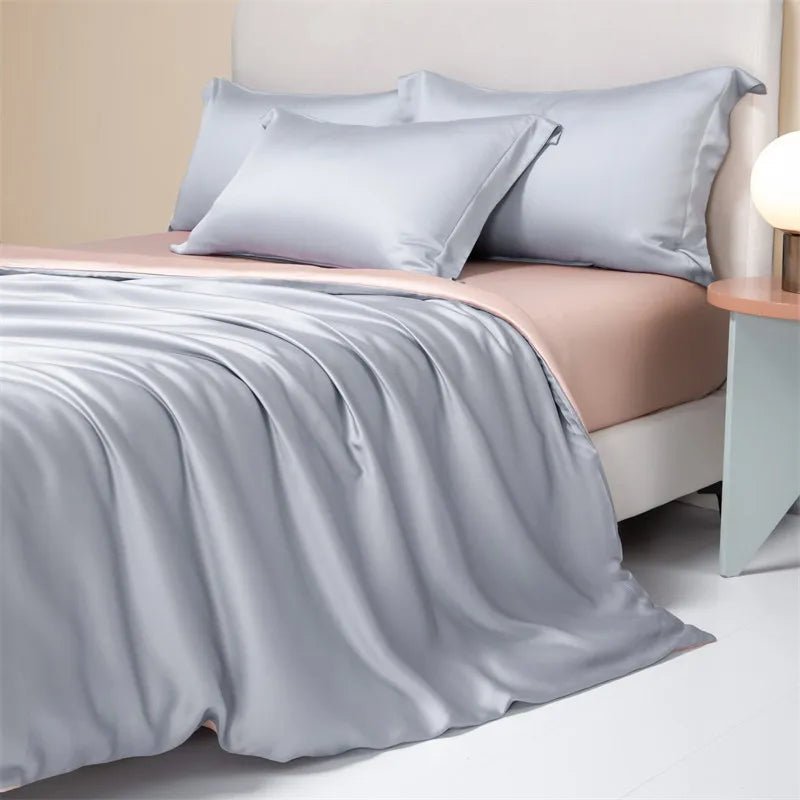 Housse de Couette Rafraîchissante en Fibre de Bambou – Parure de Lit Été (+ 2 Taies)