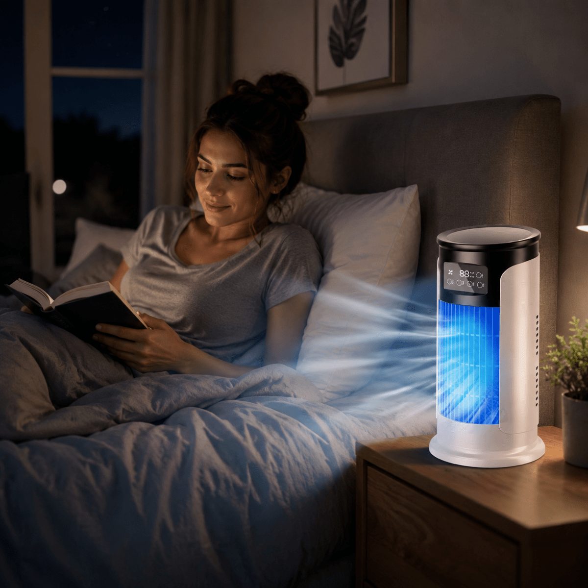 Rafraîchisseur d'Air Portable USB 6 Vitesses – Ventilateur Brumisateur & Humidificateur