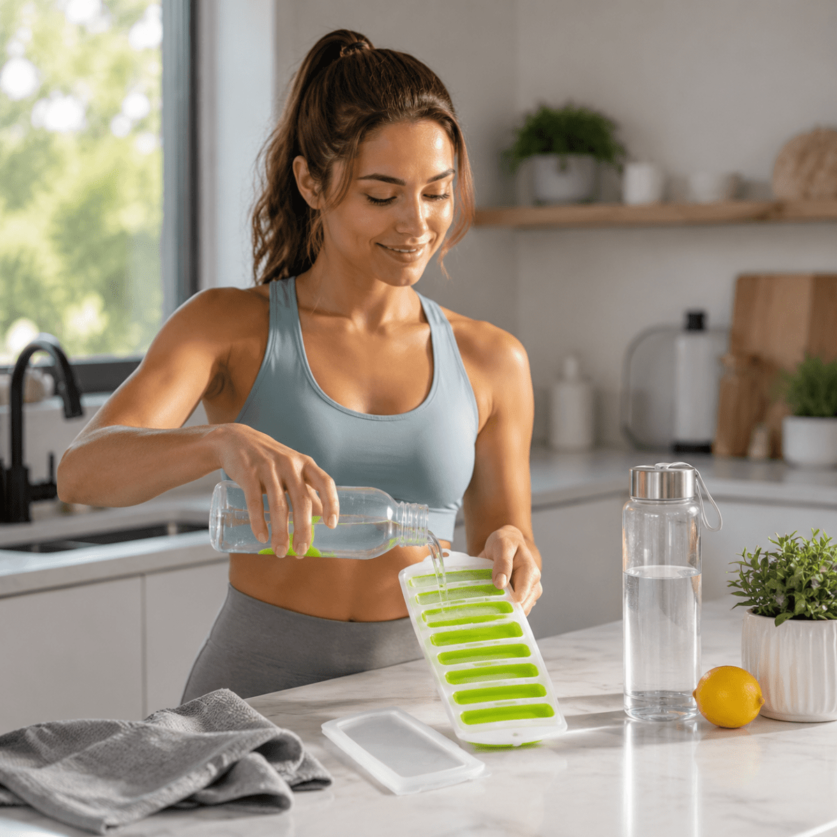 Moule à Glaçons en Silicone pour Bouteille – Bac à Glaçons Pop-Out Sans BPA