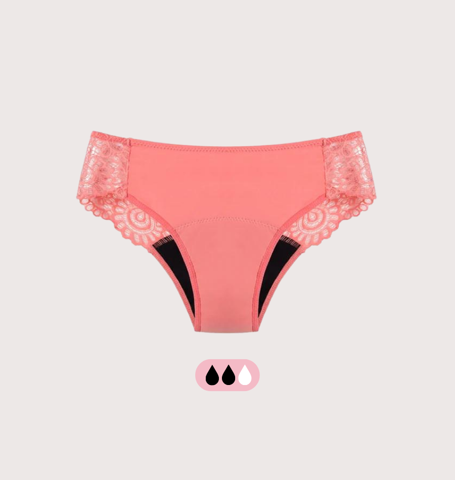Culotte menstruelle hipster dentelle absorbante élégante femme