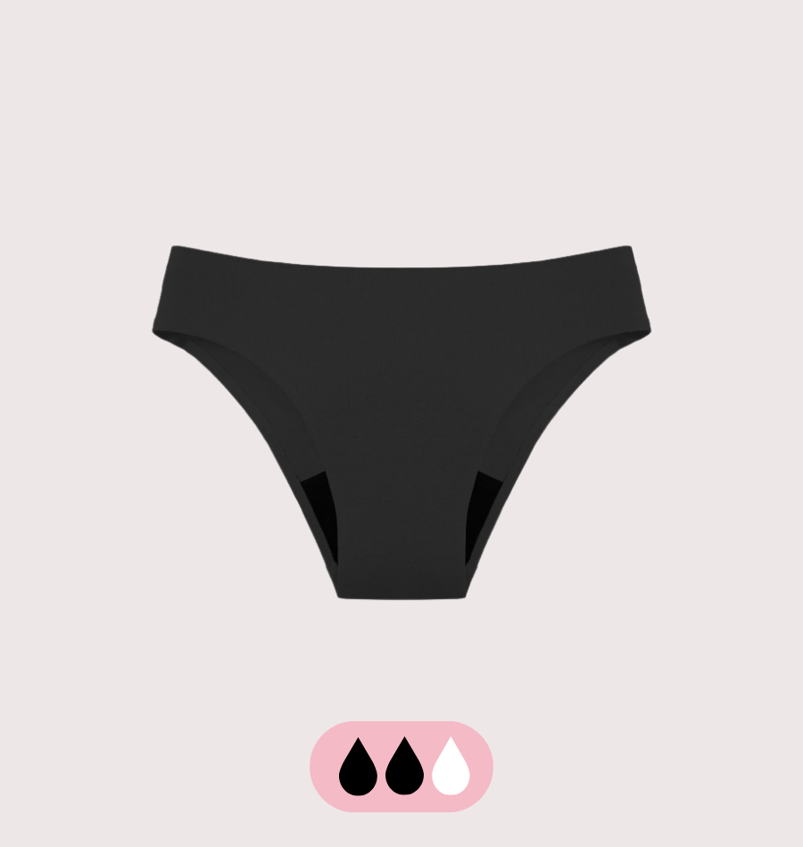 Culotte menstruelle taille haute absorbante lavable femme
