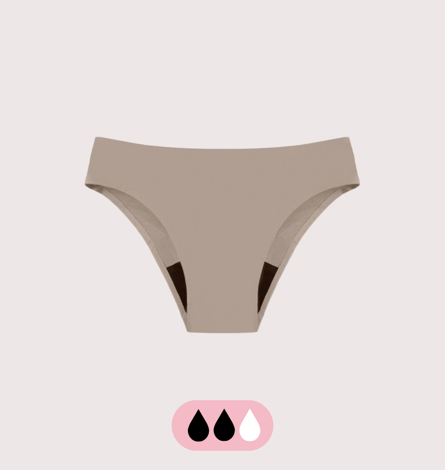 Culotte menstruelle taille haute absorbante lavable femme