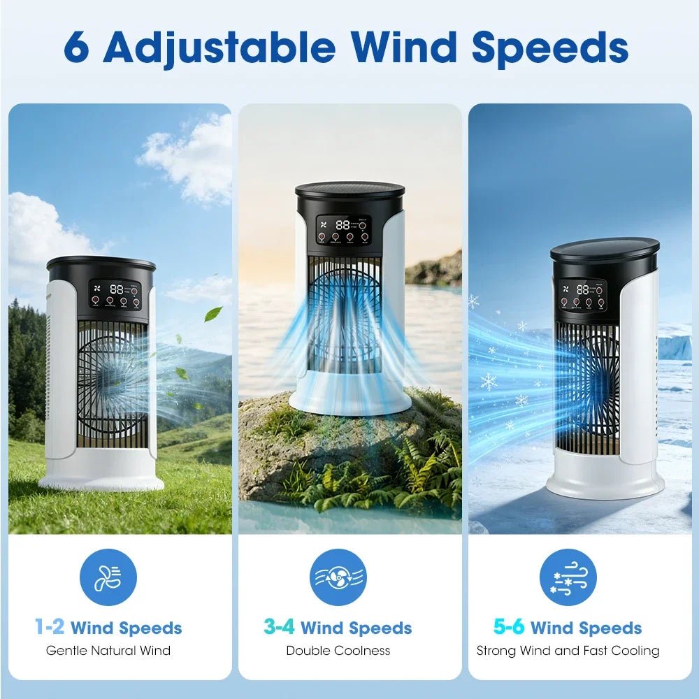 FreshWind Rafraîchisseur 3-en-1 avec Humidificateur et LED
