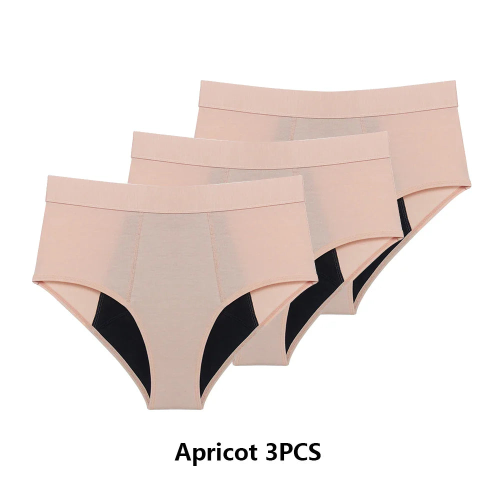 Culottes menstruelles flux abondant lot 3 pièces taille haute