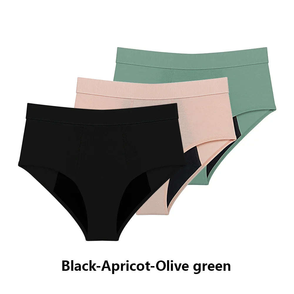 Culottes menstruelles flux abondant lot 3 pièces taille haute