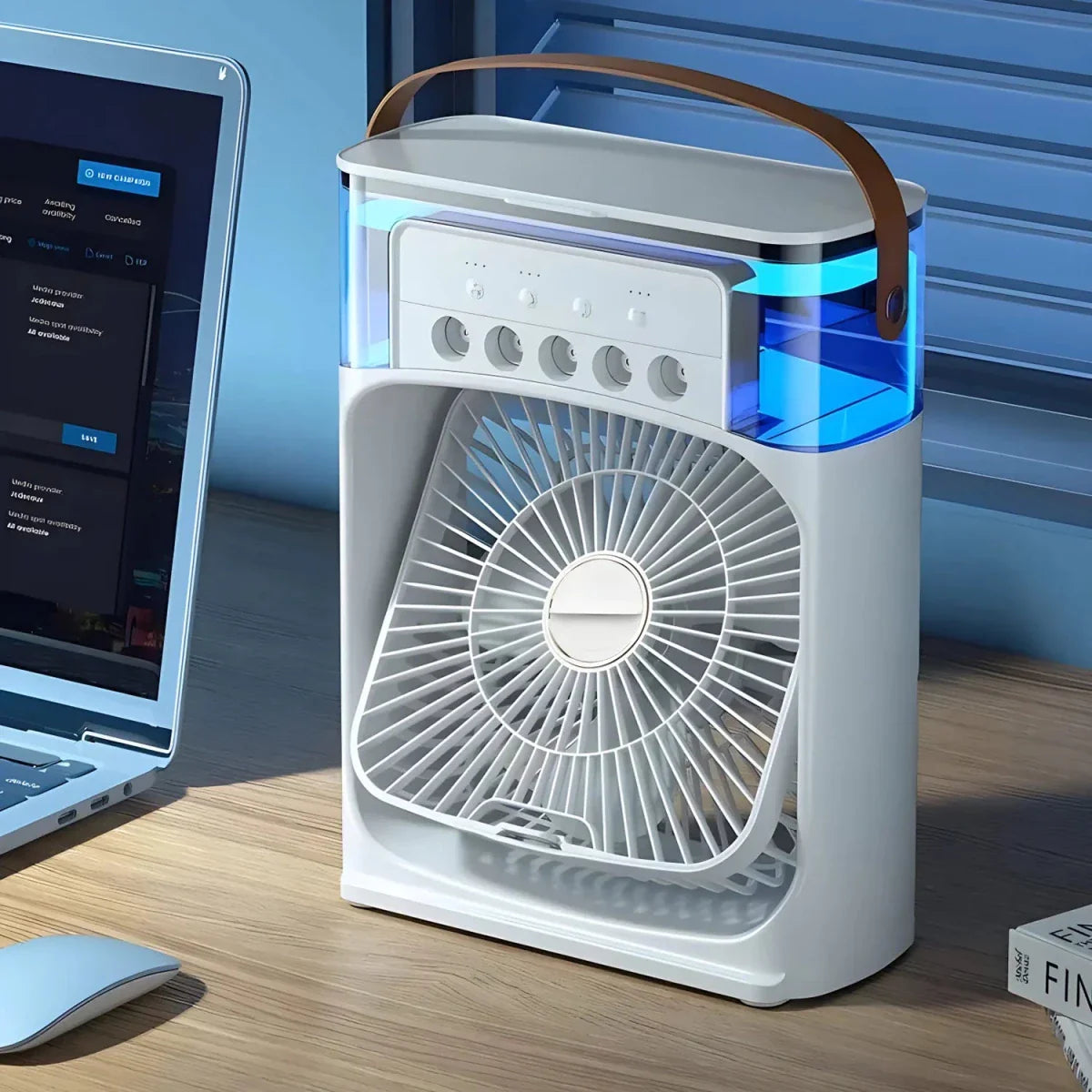 Ventilateur Rafraîchisseur USB – Humidificateur d'Air Portable Rechargeable