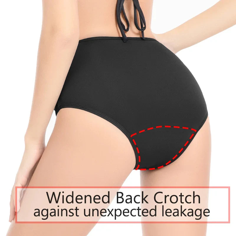 Culotte maillot de bain période taille haute absorbante femme