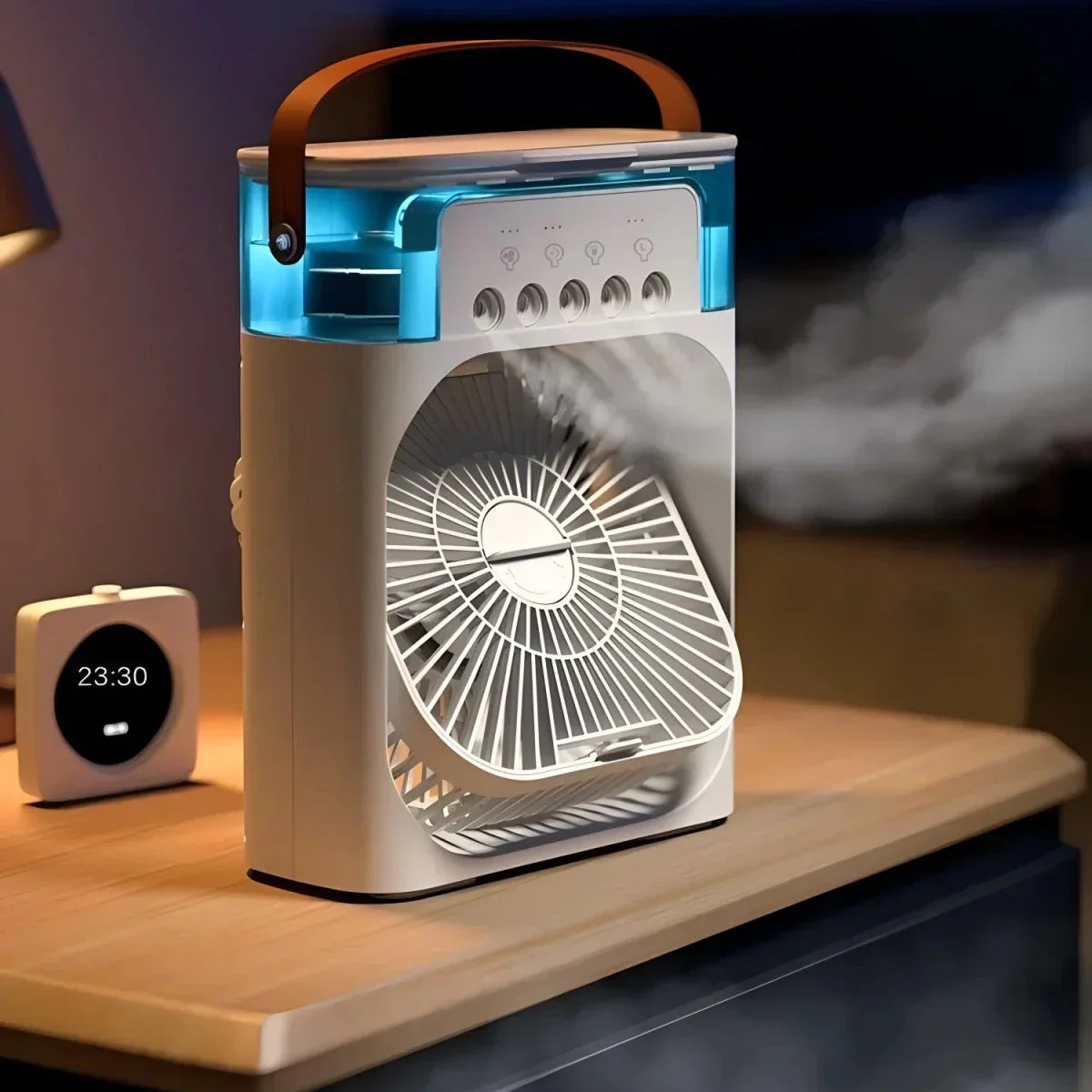 Ventilateur Rafraîchisseur USB – Humidificateur d'Air Portable Rechargeable