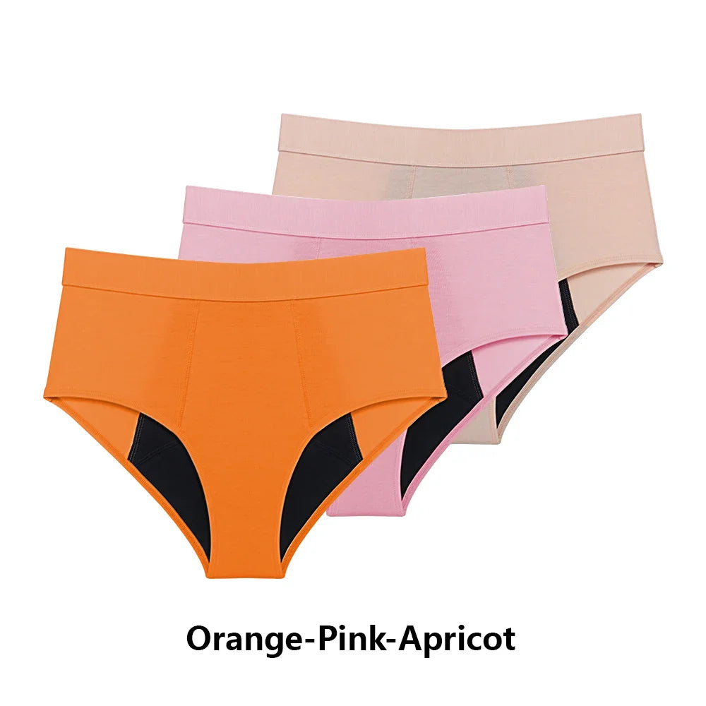 Culottes menstruelles flux abondant lot 3 pièces taille haute