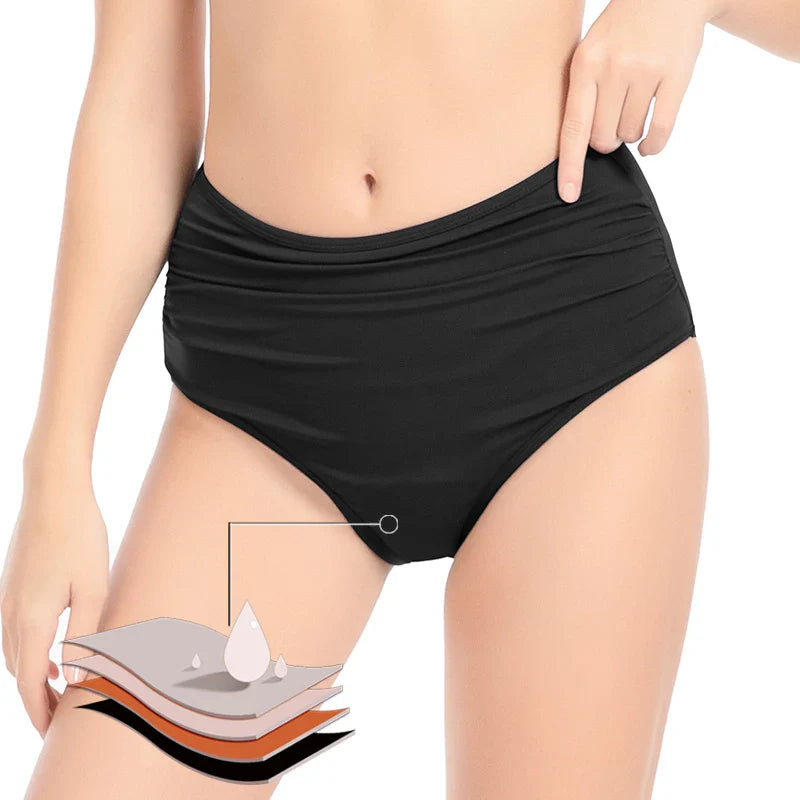 Culotte maillot de bain période taille haute absorbante femme