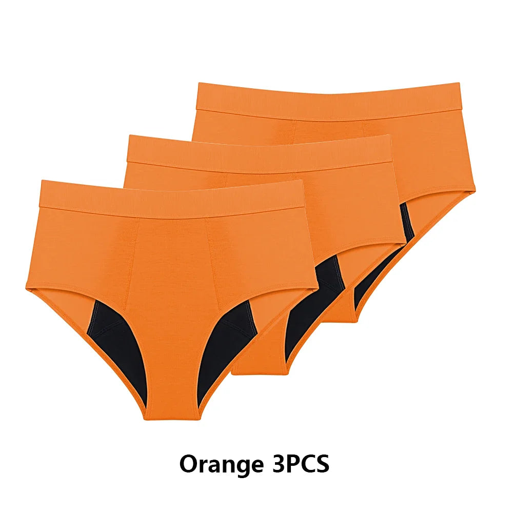 Culottes menstruelles flux abondant lot 3 pièces taille haute