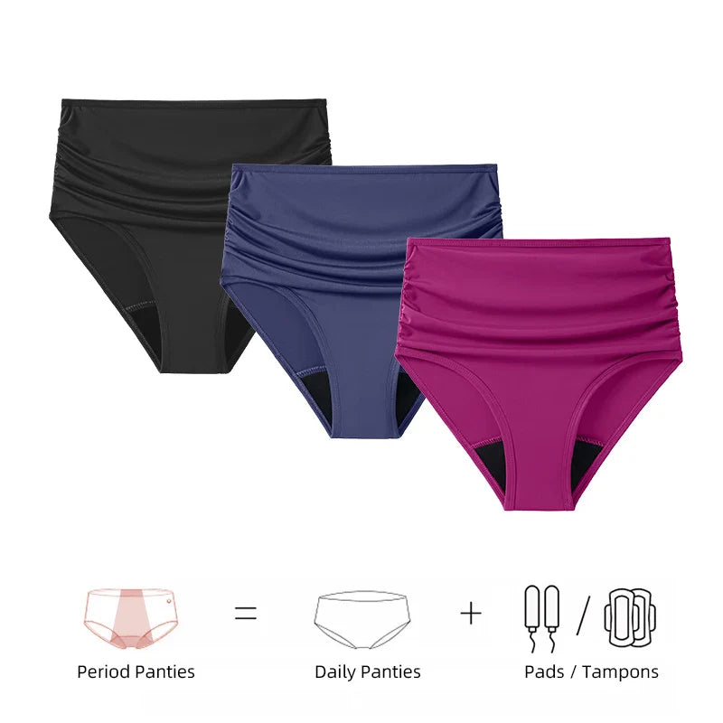 Culotte maillot de bain période taille haute absorbante femme