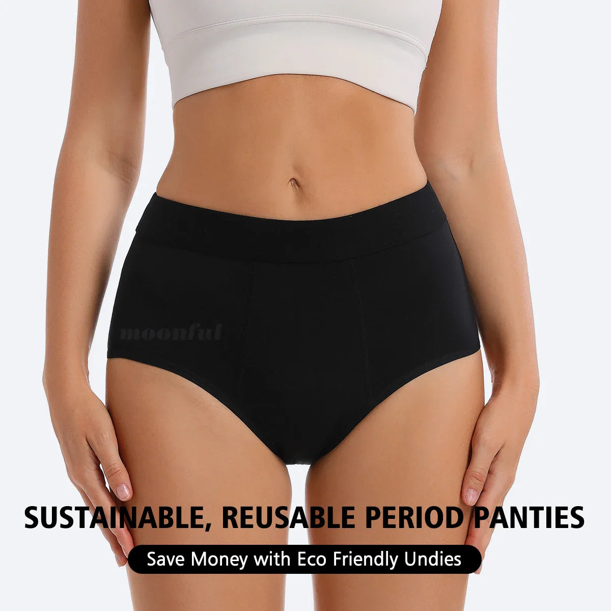 Culottes menstruelles flux abondant lot 3 pièces taille haute