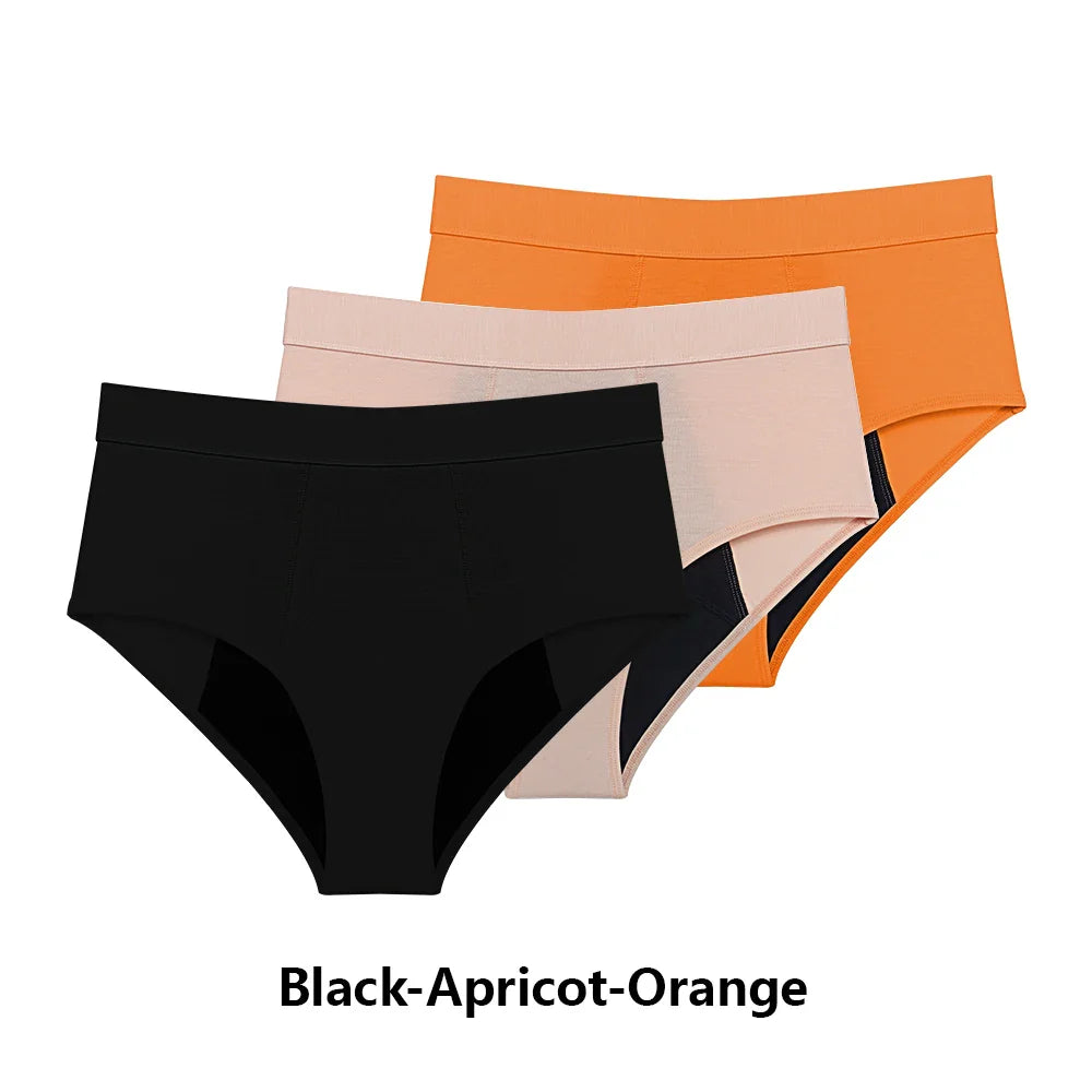 Culottes menstruelles flux abondant lot 3 pièces taille haute