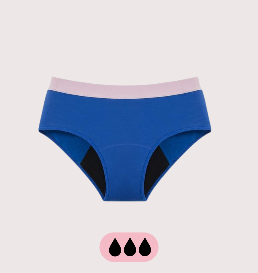 Culotte menstruelle hipster adolescente absorbante lavable