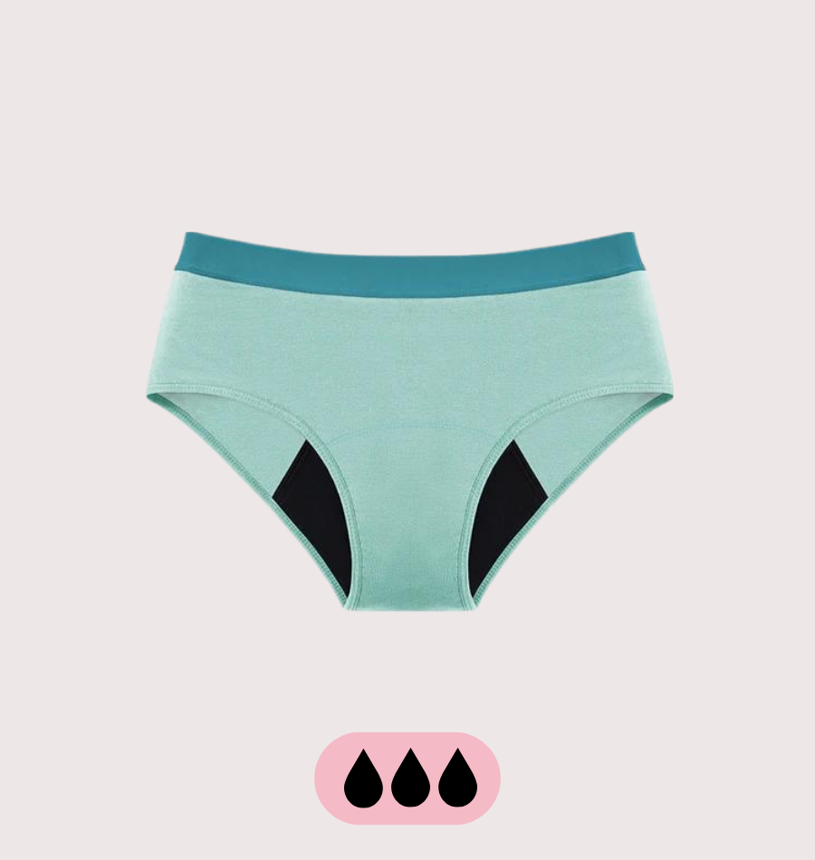 Culotte menstruelle hipster adolescente absorbante lavable
