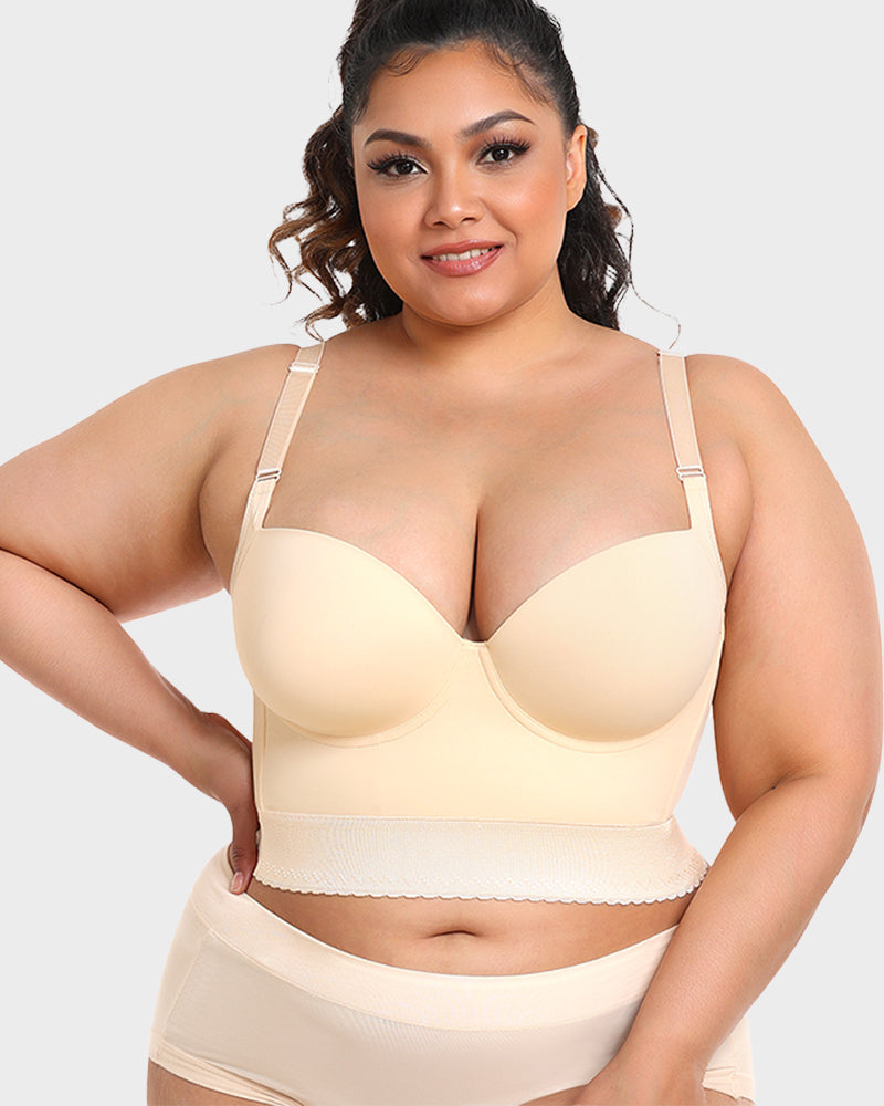 Soutien-gorge longline sculptant armatures push-up femme
