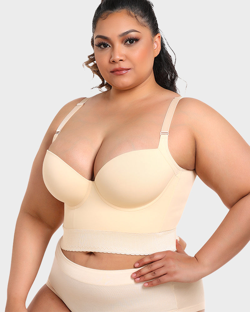 Soutien-gorge longline sculptant armatures push-up femme