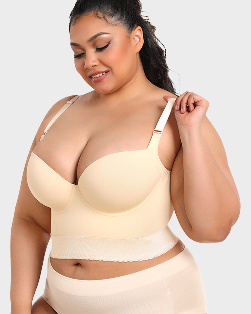 Soutien-gorge longline sculptant armatures push-up femme