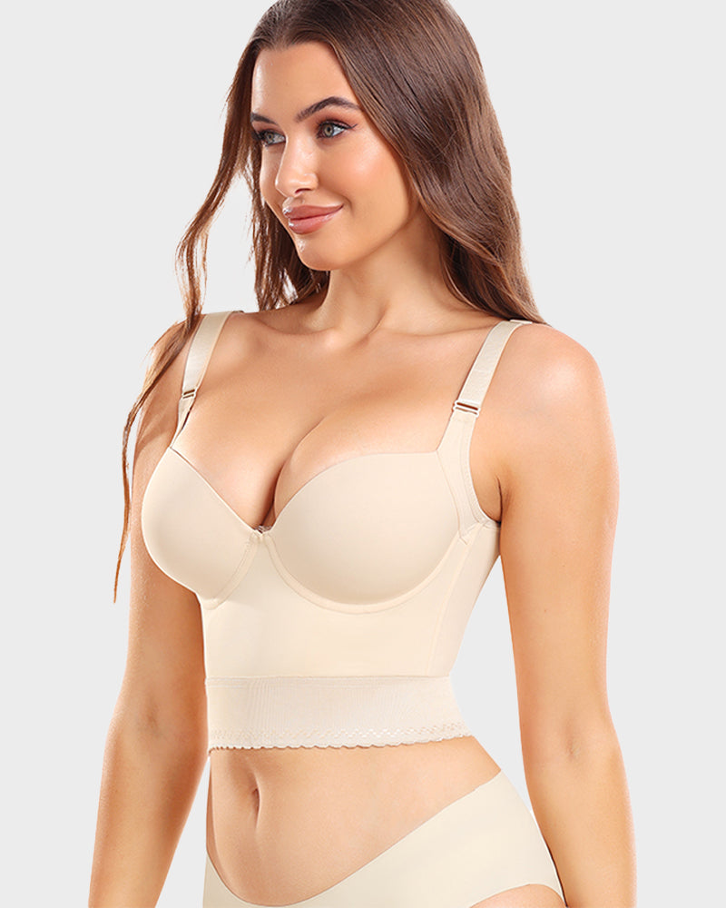 Soutien-gorge longline sculptant armatures push-up femme