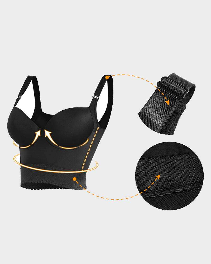 Soutien-gorge longline sculptant armatures push-up femme
